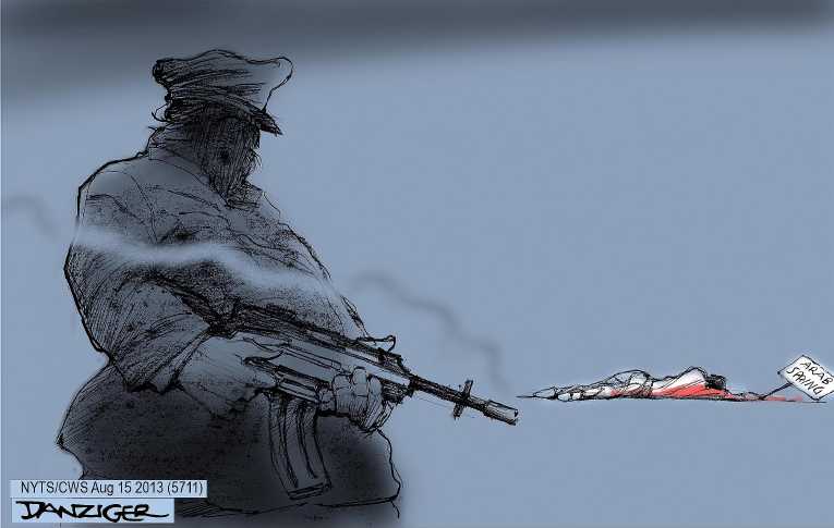 Political/Editorial Cartoon by Jeff Danziger, CWS/CartoonArts Intl. on Egypt Stabilizing
