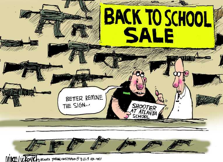 Political/Editorial Cartoon by Mike Luckovich, Atlanta Journal-Constitution on In Other News