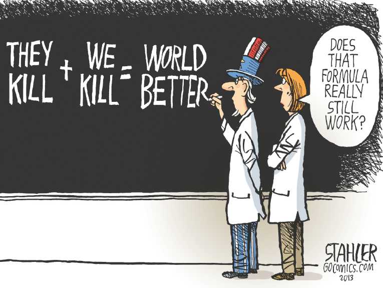 Political/Editorial Cartoon by Jeff Stahler on War With Syria Imminent