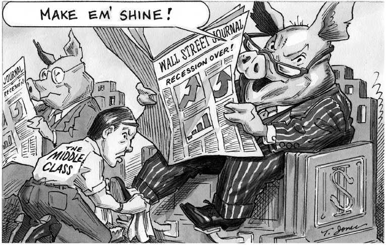 Political/Editorial Cartoon by Taylor Jones, Tribune Media Services on Economic Recovery Strong for Some