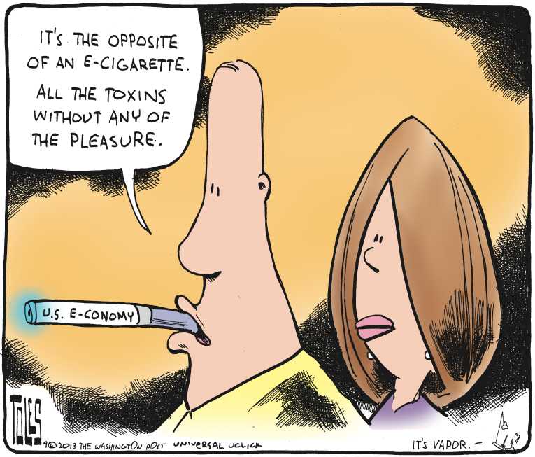 Political/Editorial Cartoon by Tom Toles, Washington Post on Economic Recovery Strong for Some