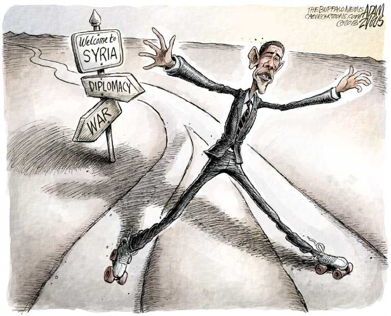 Political/Editorial Cartoon by Adam Zyglis, The Buffalo News on Peaceful Resolution Possible
