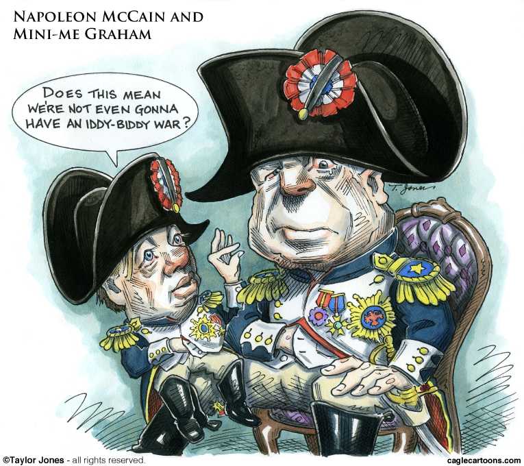 Political/Editorial Cartoon by Taylor Jones, Tribune Media Services on Peaceful Resolution Possible