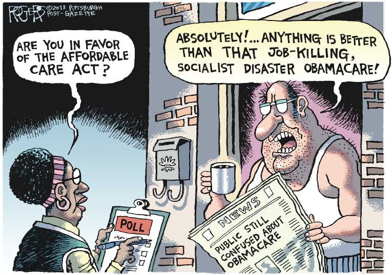 Political/Editorial Cartoon by Rob Rogers, The Pittsburgh Post-Gazette on Republicans Declare War!