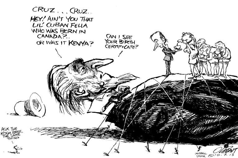 Political/Editorial Cartoon by Pat Oliphant, Universal Press Syndicate on “Expect More”