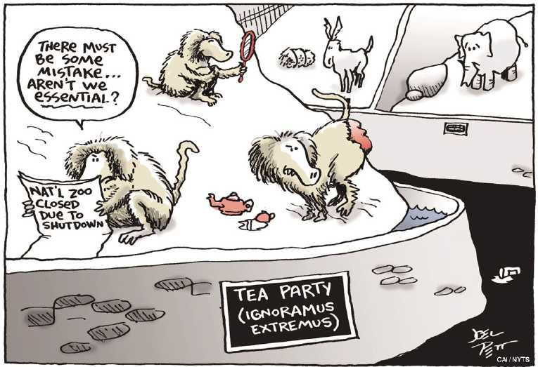 Political/Editorial Cartoon by Joel Pett, Lexington Herald-Leader, CWS/CartoonArts Intl. on Debt Ceiling Deal Imminent