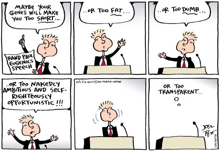 Political/Editorial Cartoon by Joel Pett, Lexington Herald-Leader, CWS/CartoonArts Intl. on Rand Paul Admits to Plagiarism