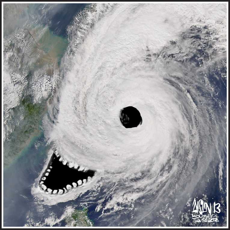 Political/Editorial Cartoon by Aislin (Terry Mosher), The Montreal Gazette, Canada on Typhoon Kills Thousands