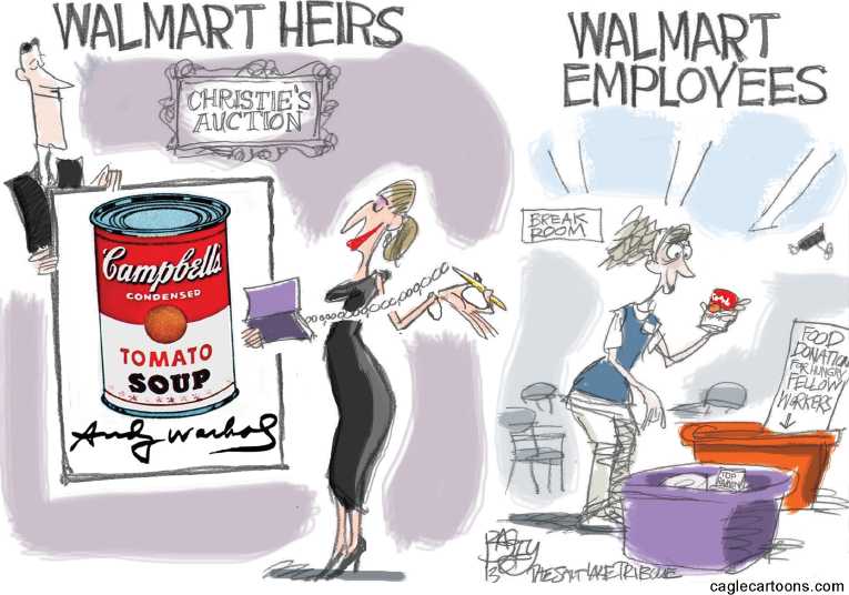 Political/Editorial Cartoon by Pat Bagley, Salt Lake Tribune on Stock Market Reaches 16,000