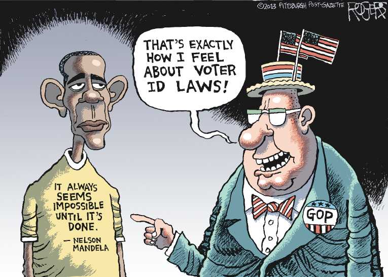 Political/Editorial Cartoon by Rob Rogers, The Pittsburgh Post-Gazette on GOP Promising Tough Love