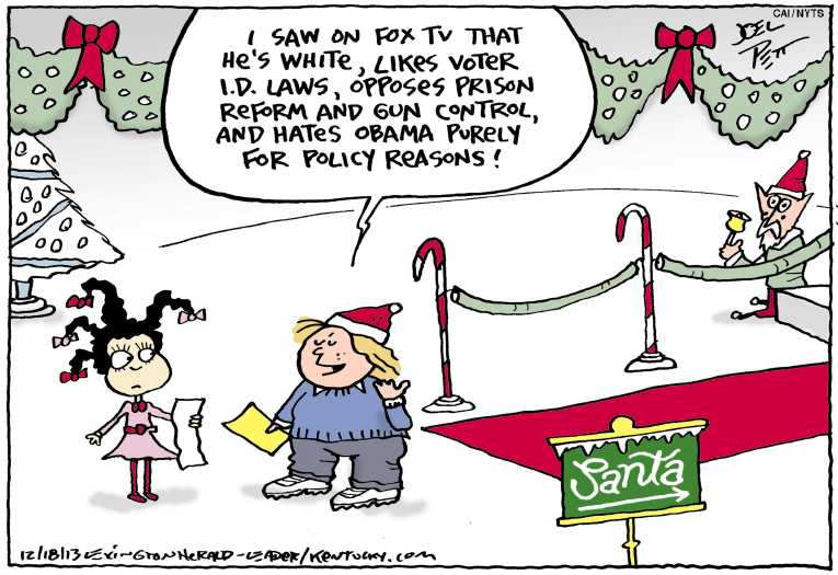 Political/Editorial Cartoon by Joel Pett, Lexington Herald-Leader, CWS/CartoonArts Intl. on War on Christmas Escalates