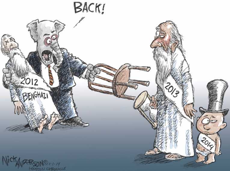 Political/Editorial Cartoon by Nick Anderson, Houston Chronicle on GOP Sets Its Course