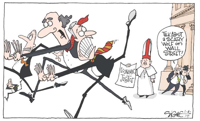 Political/Editorial Cartoon by Signe Wilkinson, Philadelphia Daily News on Middle Class, Poor, Take Another Hit