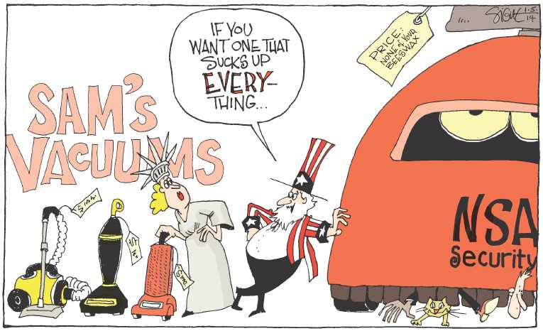Political/Editorial Cartoon by Signe Wilkinson, Philadelphia Daily News on Obama Warns Whistleblowers