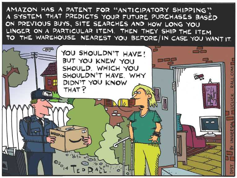 Political/Editorial Cartoon by Ted Rall on Internet Ruling No Surprise