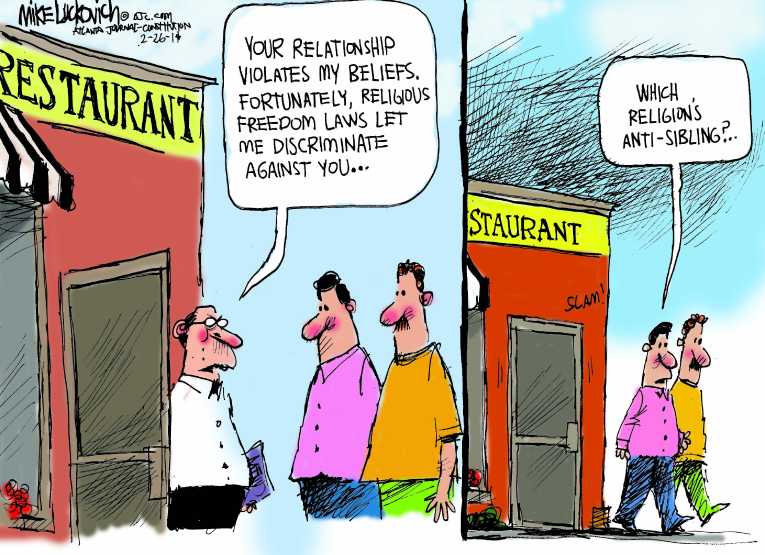 Political/Editorial Cartoon by Mike Luckovich, Atlanta Journal-Constitution on In Other News