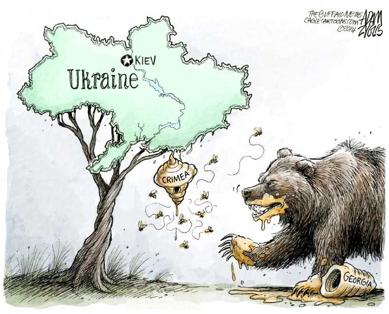 Political/Editorial Cartoon by Adam Zyglis, The Buffalo News on Crimea Votes for Independence