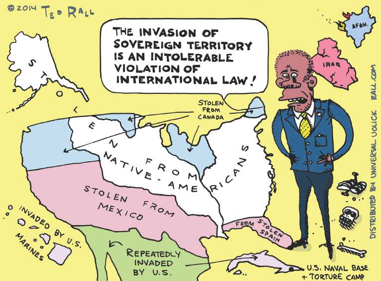 Political/Editorial Cartoon by Ted Rall on Tensions Rise Over Crimea