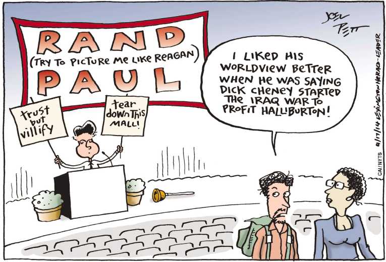 Political/Editorial Cartoon by Joel Pett, Lexington Herald-Leader, CWS/CartoonArts Intl. on GOP Returns to Traditional Values