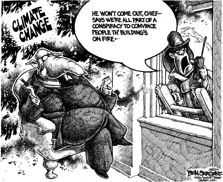 Political/Editorial Cartoon by Ben Sargent, Austin American-Statesman on Ice Melt Irreversible