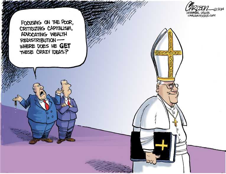 Political/Editorial Cartoon by Stuart Carlson on Middle Class Shrinking