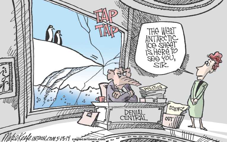 Political/Editorial Cartoon by Mike Keefe, Denver Post on Earth Heating Up