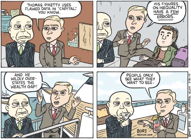 Political/Editorial Cartoon by Matt Bors on Stock Market Hits Record High