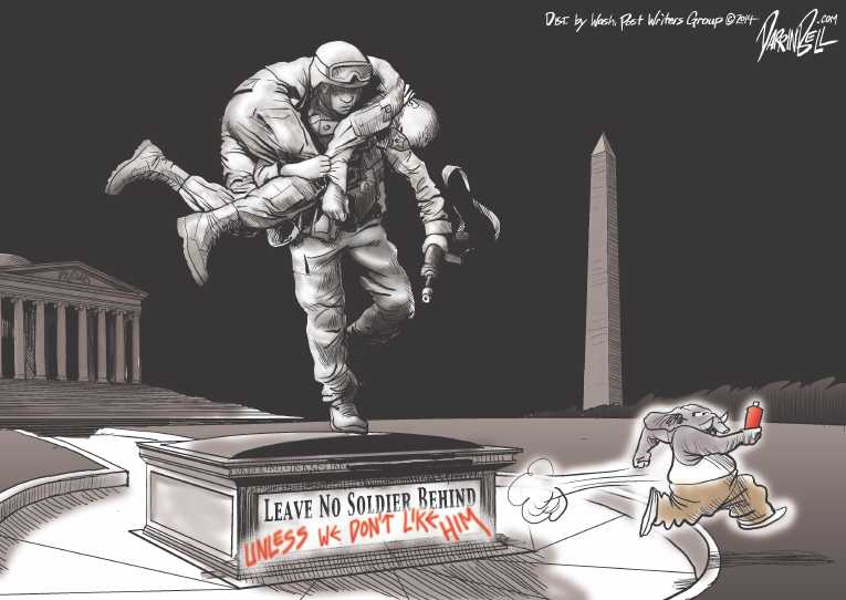 Political/Editorial Cartoon by Darrin Bell, Washington Post Writers Group on Prisoner Return Outrages GOP