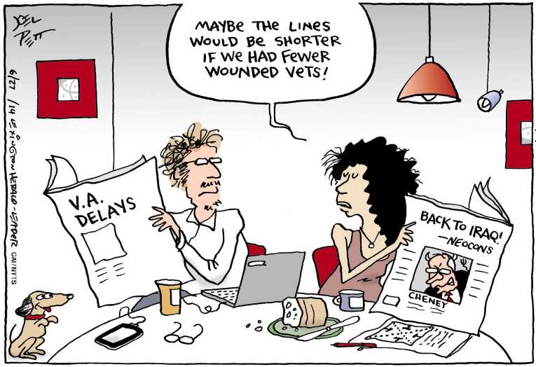 Political/Editorial Cartoon by Joel Pett, Lexington Herald-Leader, CWS/CartoonArts Intl. on Cheney Blasts President
