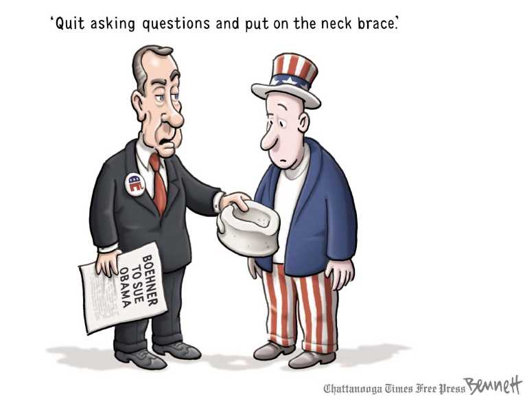 Political/Editorial Cartoon by Clay Bennett, Chattanooga Times Free Press on Obama Promises Hope and Change