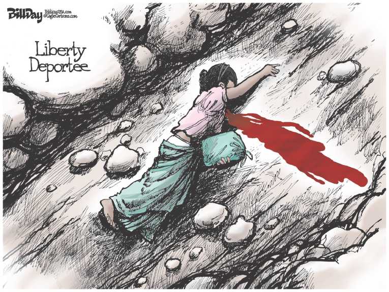 Political/Editorial Cartoon by Bill Day, Cagle Cartoons on Crisis at Border Escalates