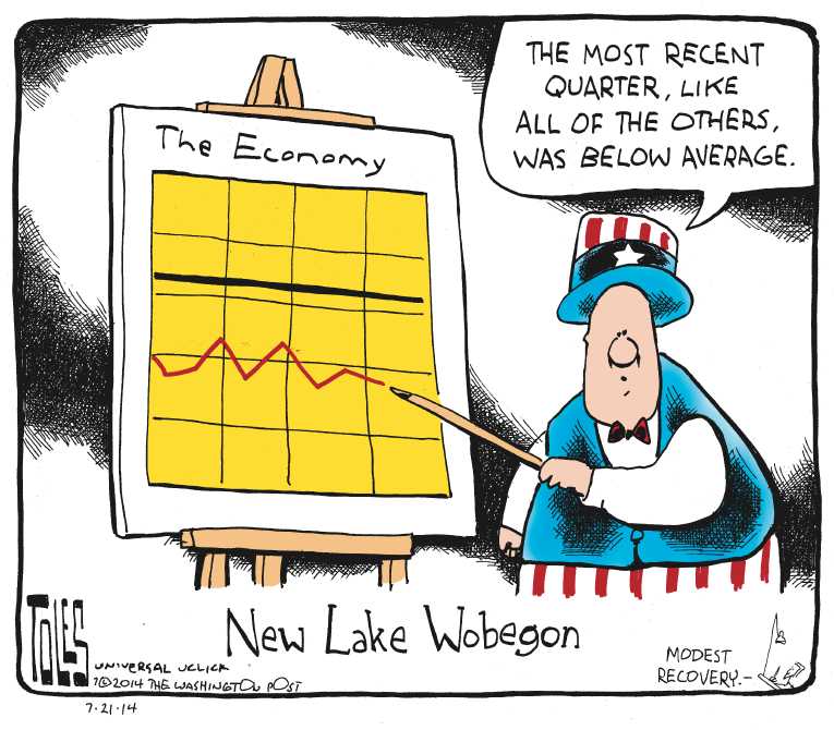 Political/Editorial Cartoon by Tom Toles, Washington Post on US Economy Giving Mixed Signals
