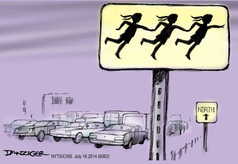 Political/Editorial Cartoon by Jeff Danziger, CWS/CartoonArts Intl. on Immigration Crisis Continues