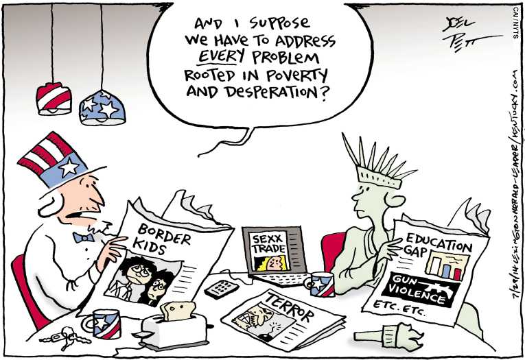 Political/Editorial Cartoon by Joel Pett, Lexington Herald-Leader, CWS/CartoonArts Intl. on In Other News
