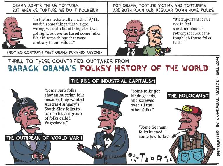 Political/Editorial Cartoon by Ted Rall on GOP Unhappy With President