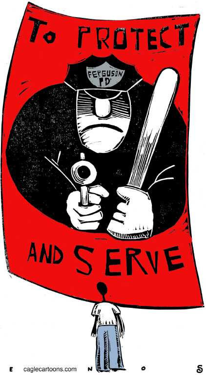 Political/Editorial Cartoon by Randall Enos, Cagle Cartoons on Unarmed Black Killed by Police