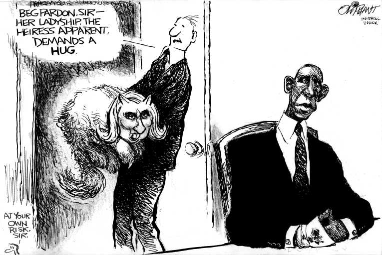 Political/Editorial Cartoon by Pat Oliphant, Universal Press Syndicate on Dissatisfaction With Obama Growing