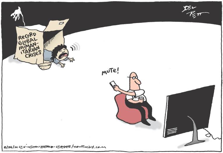 Political/Editorial Cartoon by Joel Pett, Lexington Herald-Leader, CWS/CartoonArts Intl. on War Racks Middle East