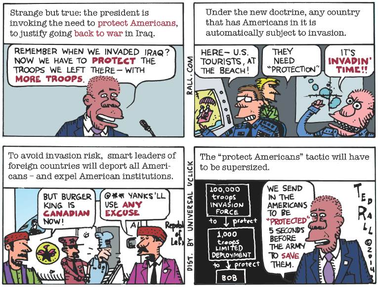 Political/Editorial Cartoon by Ted Rall on President’s Popularity Hits New Low