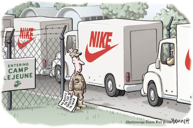 Political/Editorial Cartoon by Clay Bennett, Chattanooga Times Free Press on US Strikes ISIS