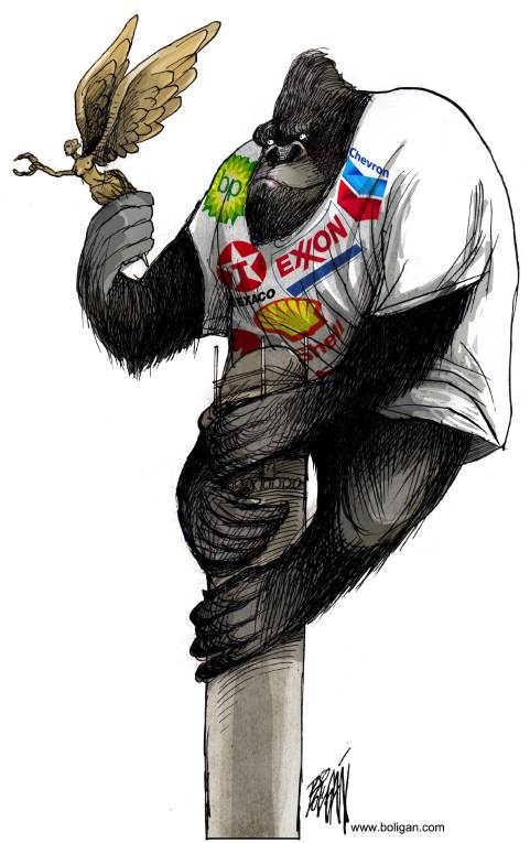 Political/Editorial Cartoon by Angel Boligan, El Universal, Mexico City, Mexico on Millions March for Climate Action