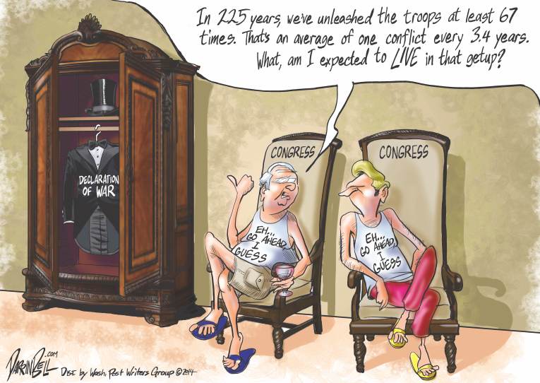 Political/Editorial Cartoon by Darrin Bell, Washington Post Writers Group on US Resumes Bombing