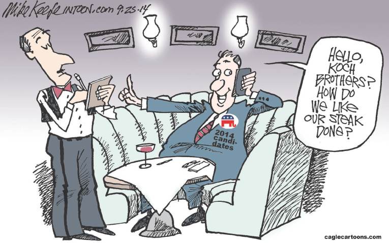 Political/Editorial Cartoon by Mike Keefe, Denver Post on In Other News