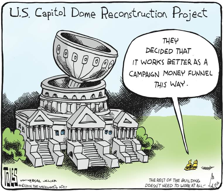 Political/Editorial Cartoon by Tom Toles, Washington Post on Midterm Races Heating Up