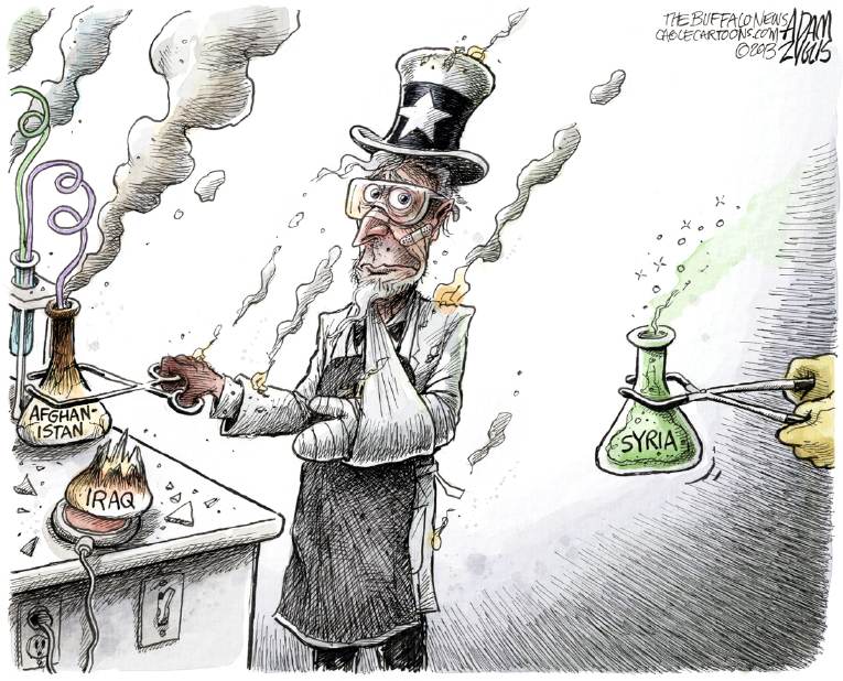 Political/Editorial Cartoon by Adam Zyglis, The Buffalo News on ISIS Advances