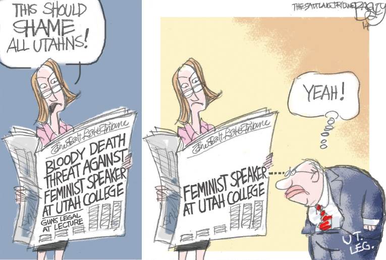 Political/Editorial Cartoon by Pat Bagley, Salt Lake Tribune on In Other News