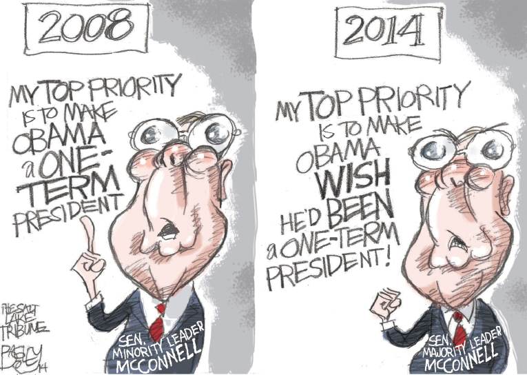 Political/Editorial Cartoon by Pat Bagley, Salt Lake Tribune on McConnell Wins