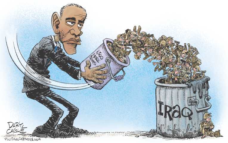 Political/Editorial Cartoon by Daryl Cagle, Cagle Cartoons on Obama Still Dreaming