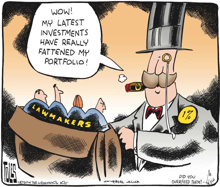 Political/Editorial Cartoon by Tom Toles, Washington Post on Republicans Savoring Big Wins