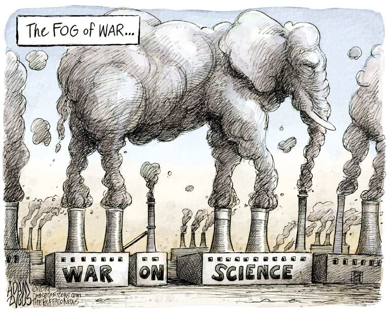 Political/Editorial Cartoon by Adam Zyglis, The Buffalo News on Record Cold, Record Snow Blast US